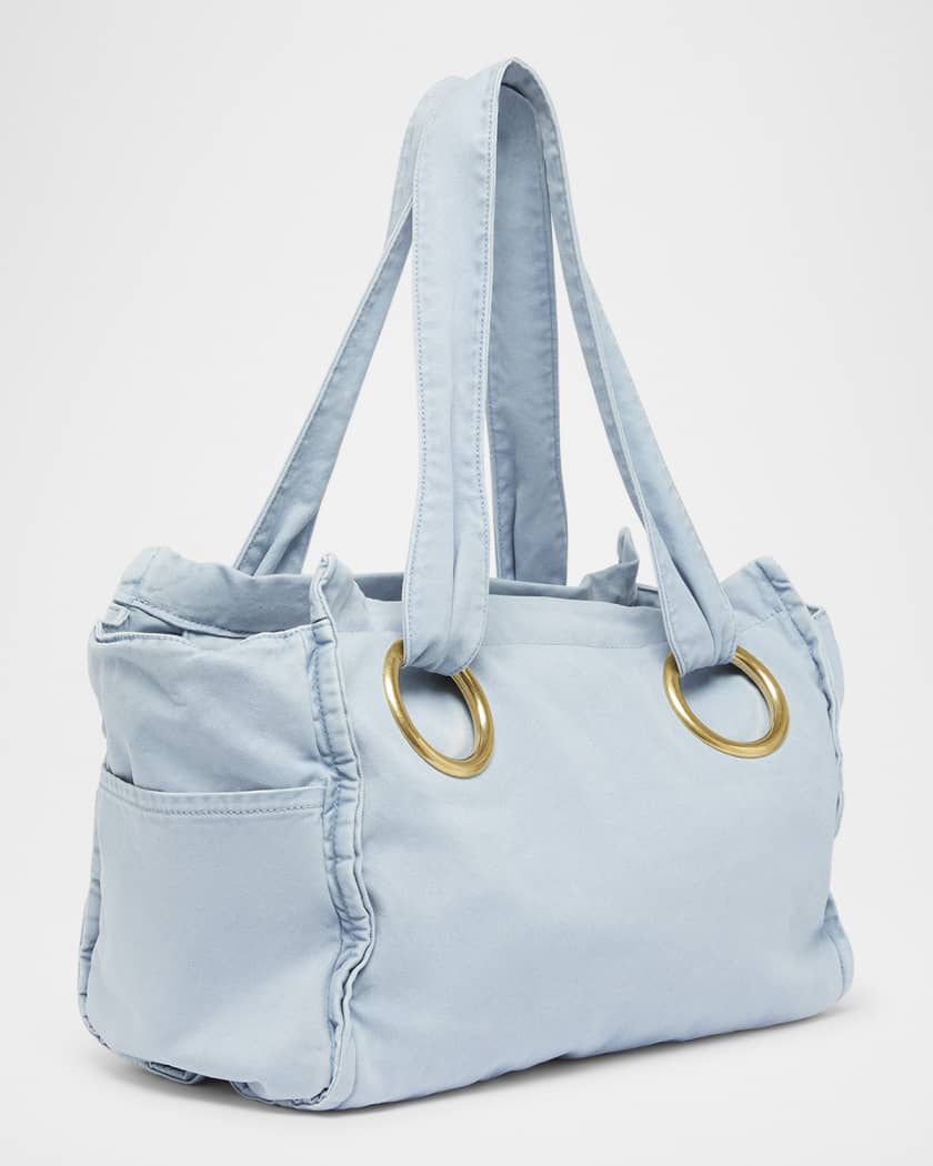 Plage Tote Bag in Washed Canvas 
