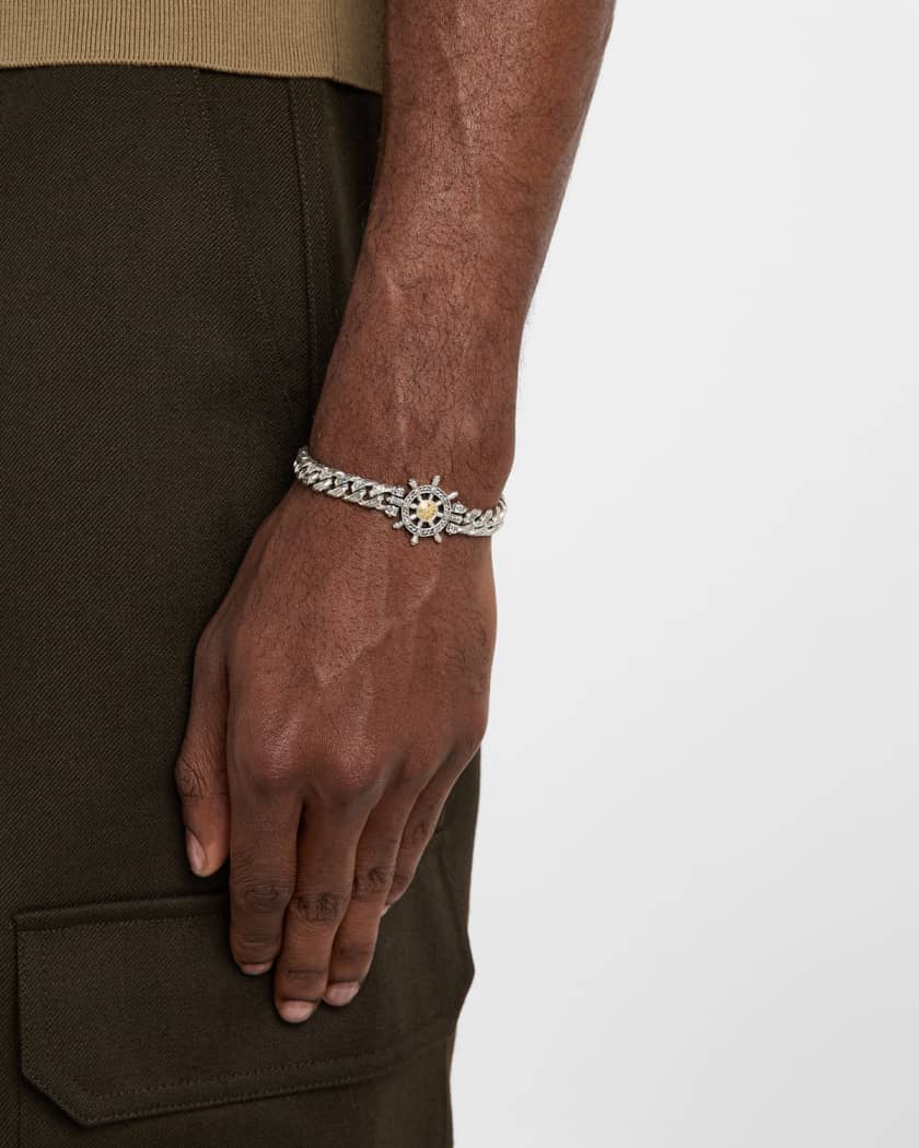 Men's Hydra Sterling Silver and 18K Gold Bracelet