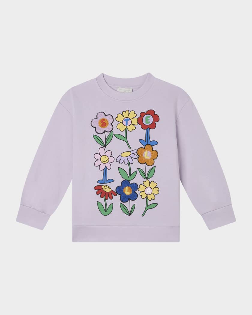 【送料&関税込】Stella McCartney Flower Printed Short-sleeve STELLA MCCARTNEY LONG SLEEVE BIRD AND FLORAL T SHIRT SZ 14
