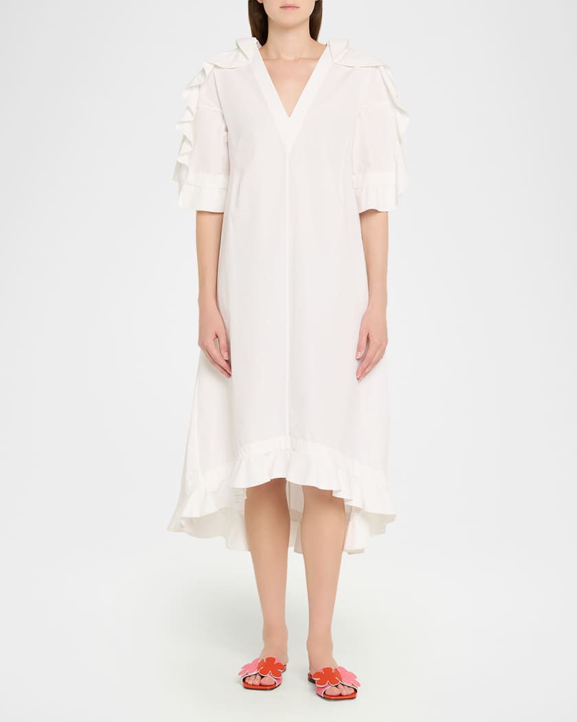 Marni Flower Leather Slide Sandals | Neiman Marcus