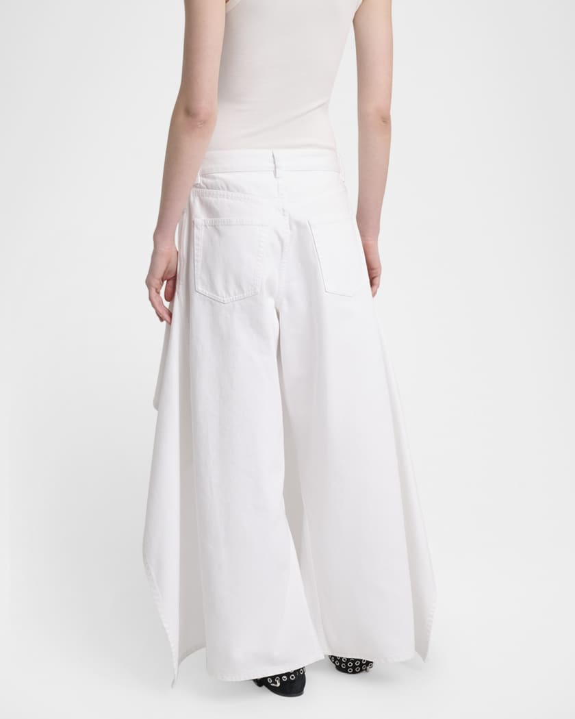 Ruffle Slit Jeans 