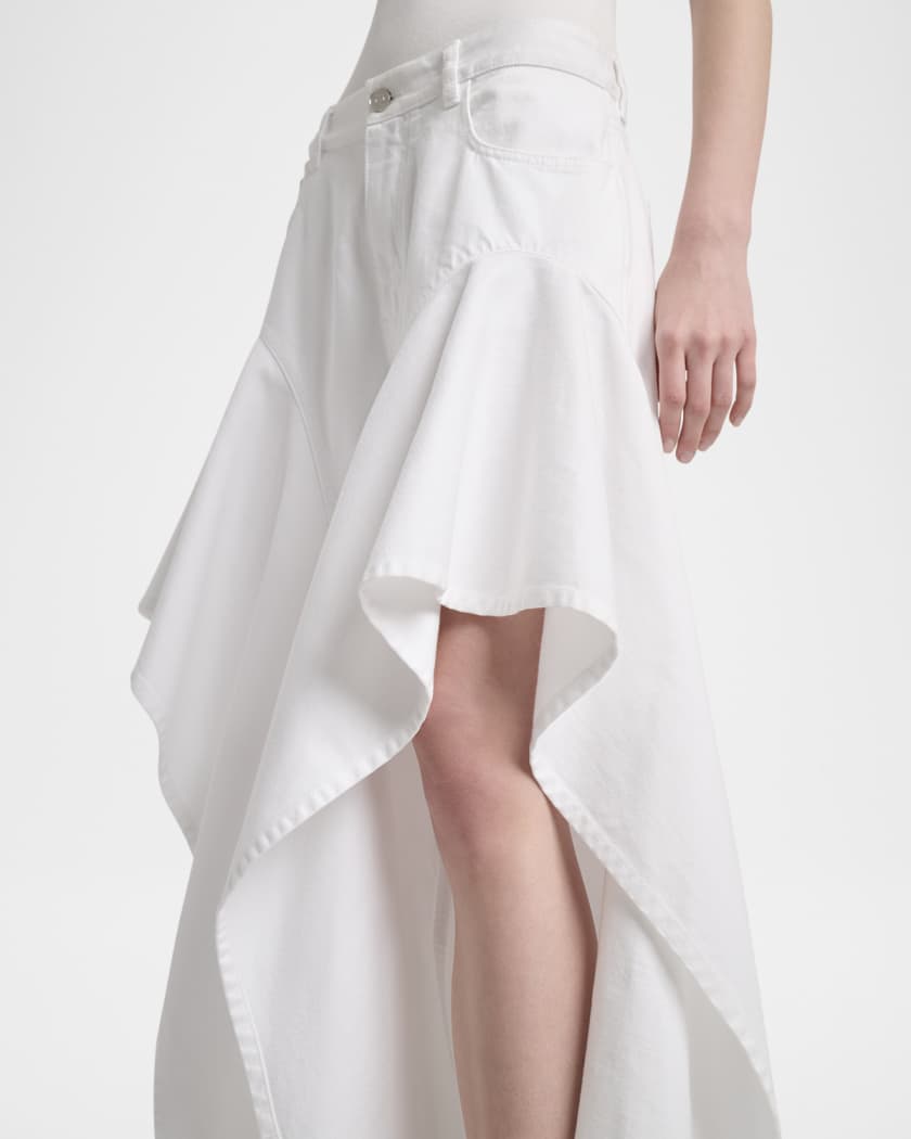 Ruffle Slit Jeans 