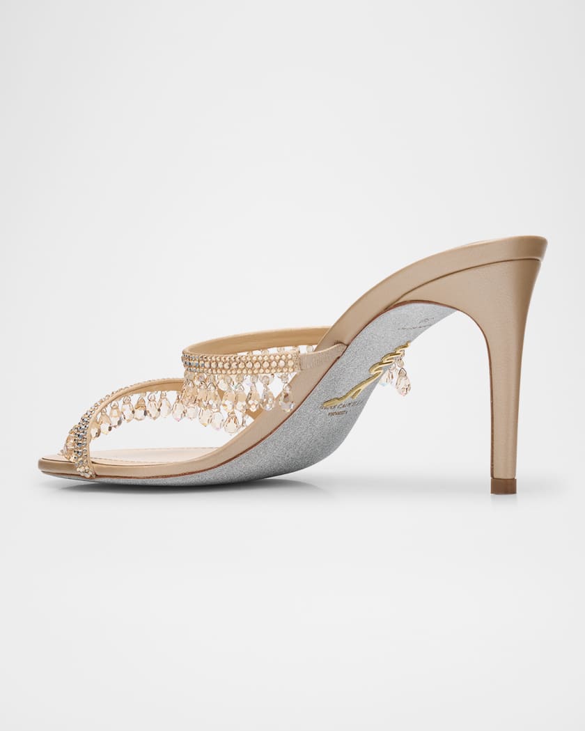 Satin Strass Chandelier Dual-Band Sandals