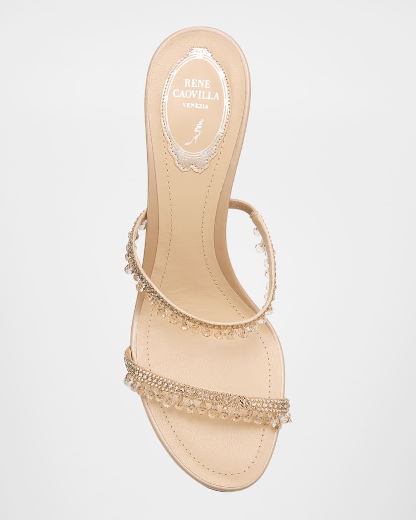 Satin Strass Chandelier Dual-Band Sandals