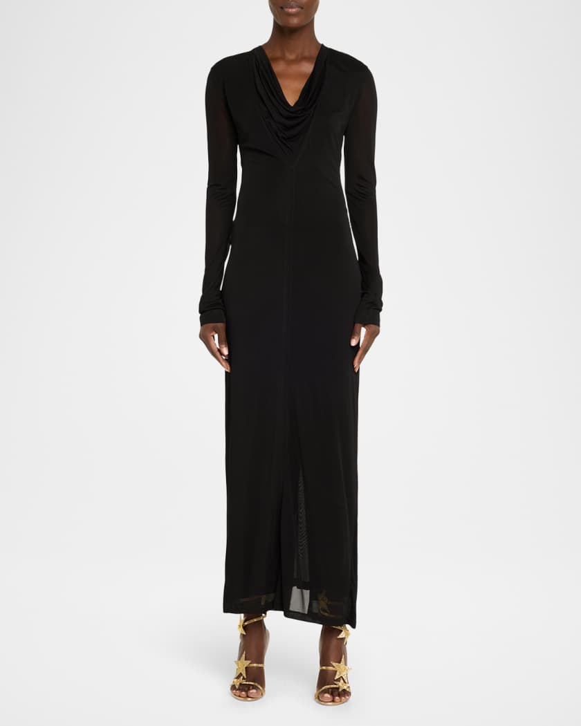 Cleo Crystal Star Satin Snake-Wrap Sandals