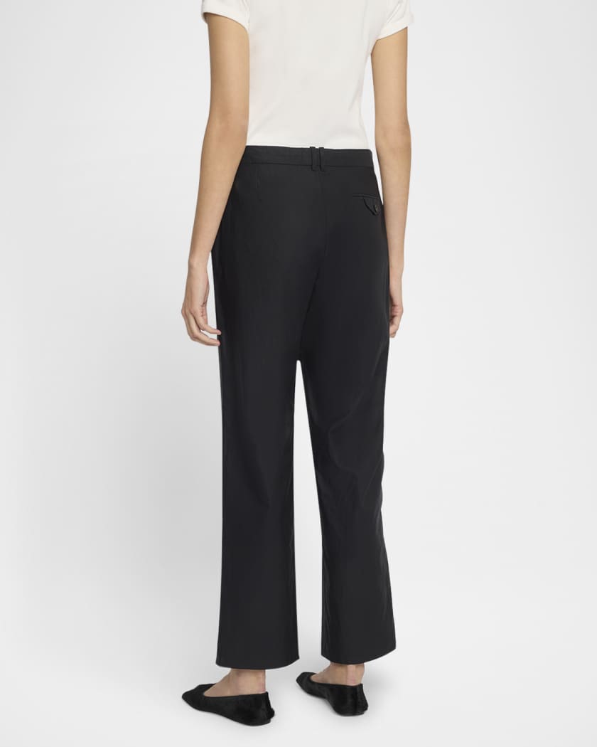 Zuzana Cotton Straight-Leg Ankle Pants