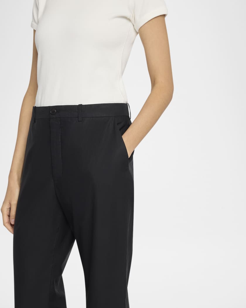 Zuzana Cotton Straight-Leg Ankle Pants