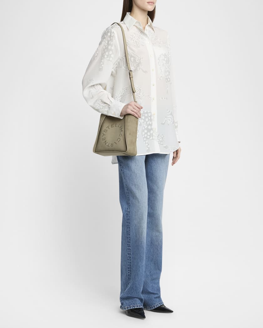 ショルダーバッグ・ポシェット STELLA MCCARTNEY CROSSBODY BAG ALTER SUEDE Stella McCartney Alter Suede Piped Crossbody Bag | Neiman Marcus