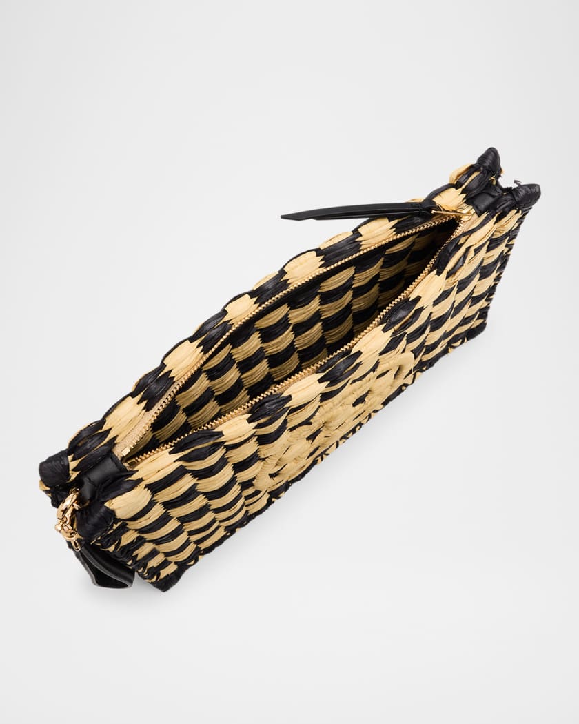 Ella Crochet Checkered Clutch Bag
