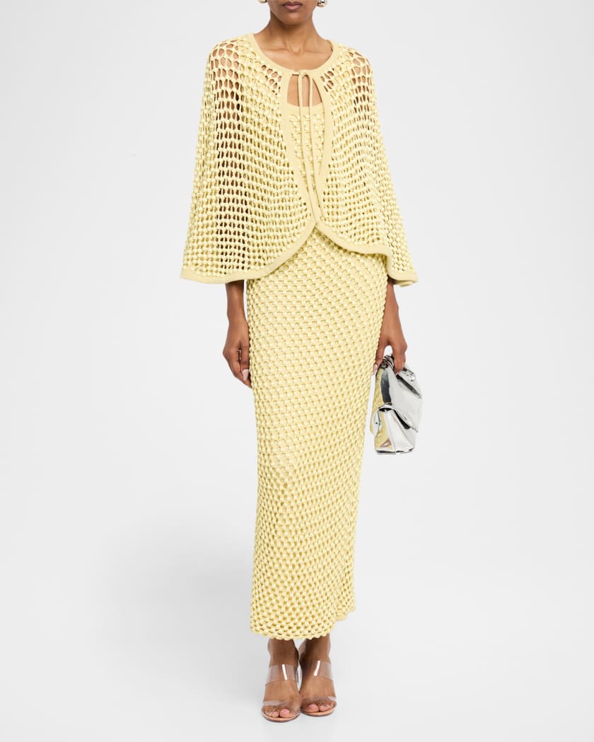 Emin Crystal Mesh Maxi Tank Dress