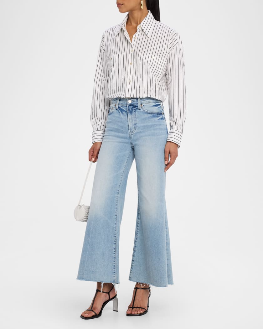 Izzy Mid-Rise Wide-Leg Crop Jeans