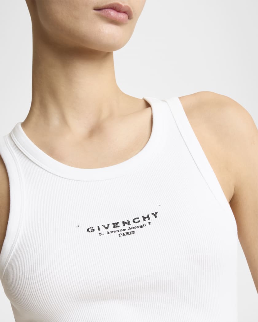Givenchy Archive Logo Stamp Print Tank Top | Neiman Marcus