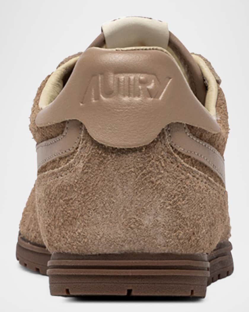 Windspin Tonal Sneakers in Suede and Leather