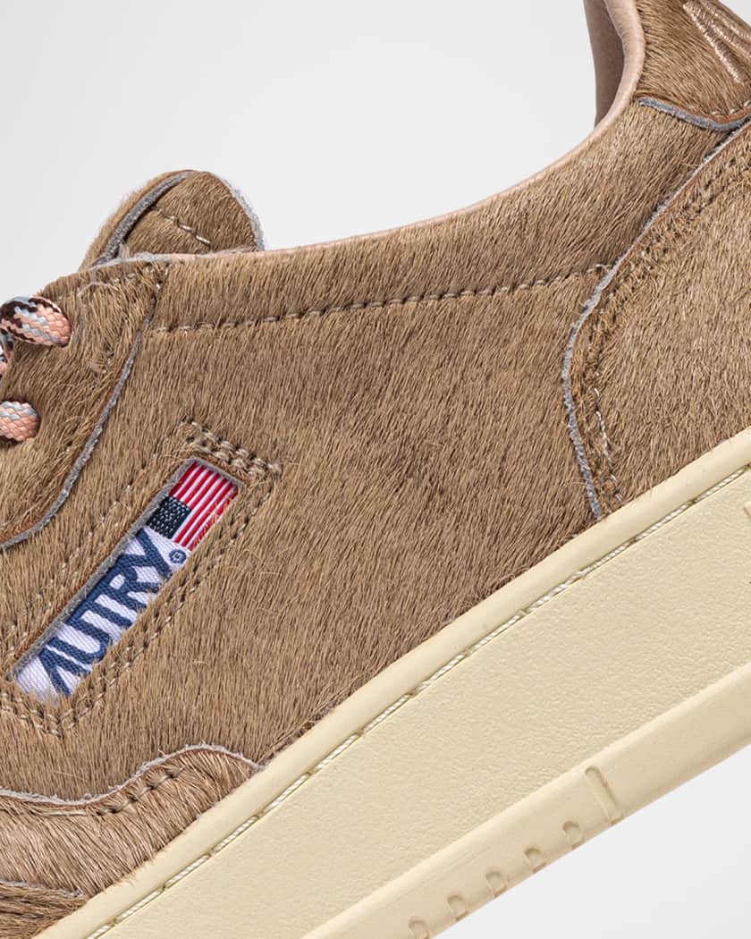 Medalist Low-Top Calf Hair Sneakers