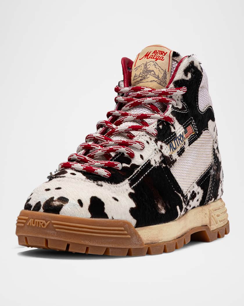 Malga High-Top Calf Hair Sneakers