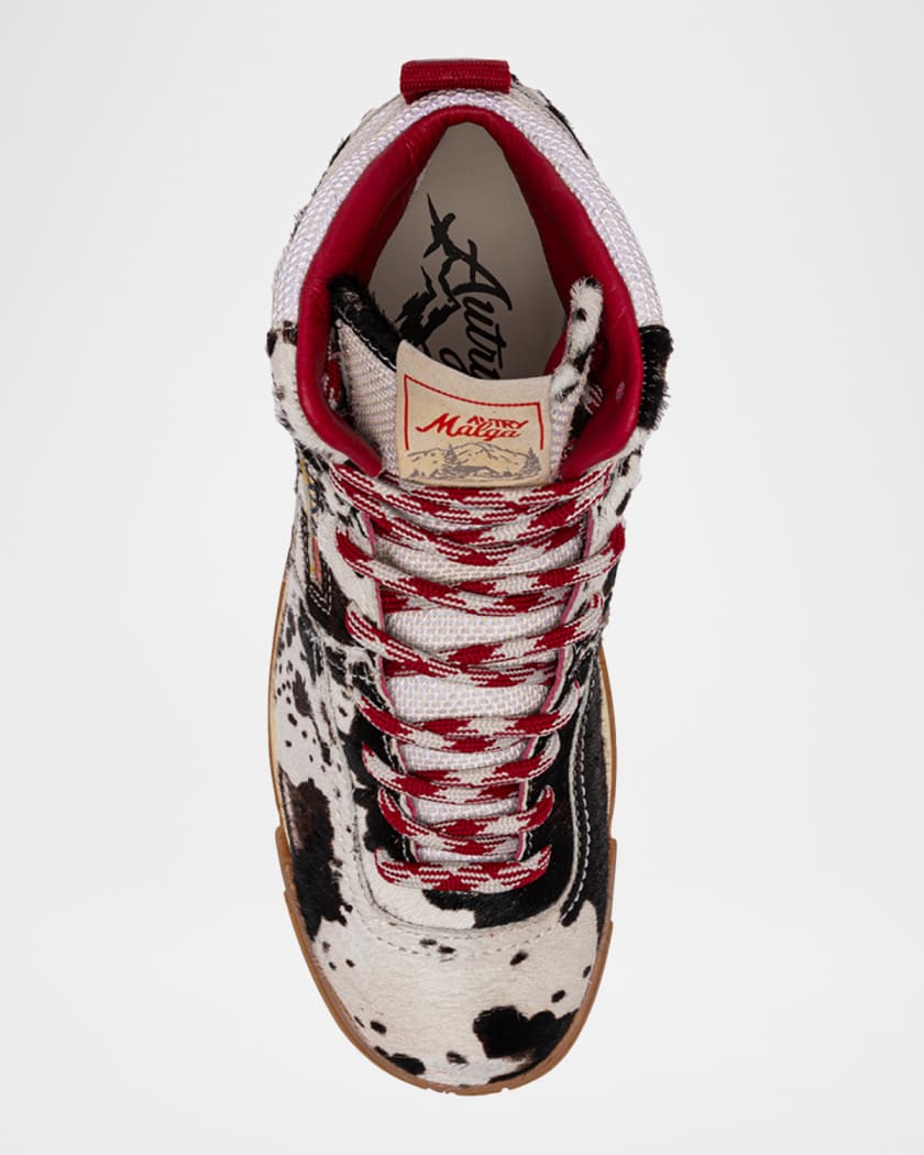 Malga High-Top Calf Hair Sneakers