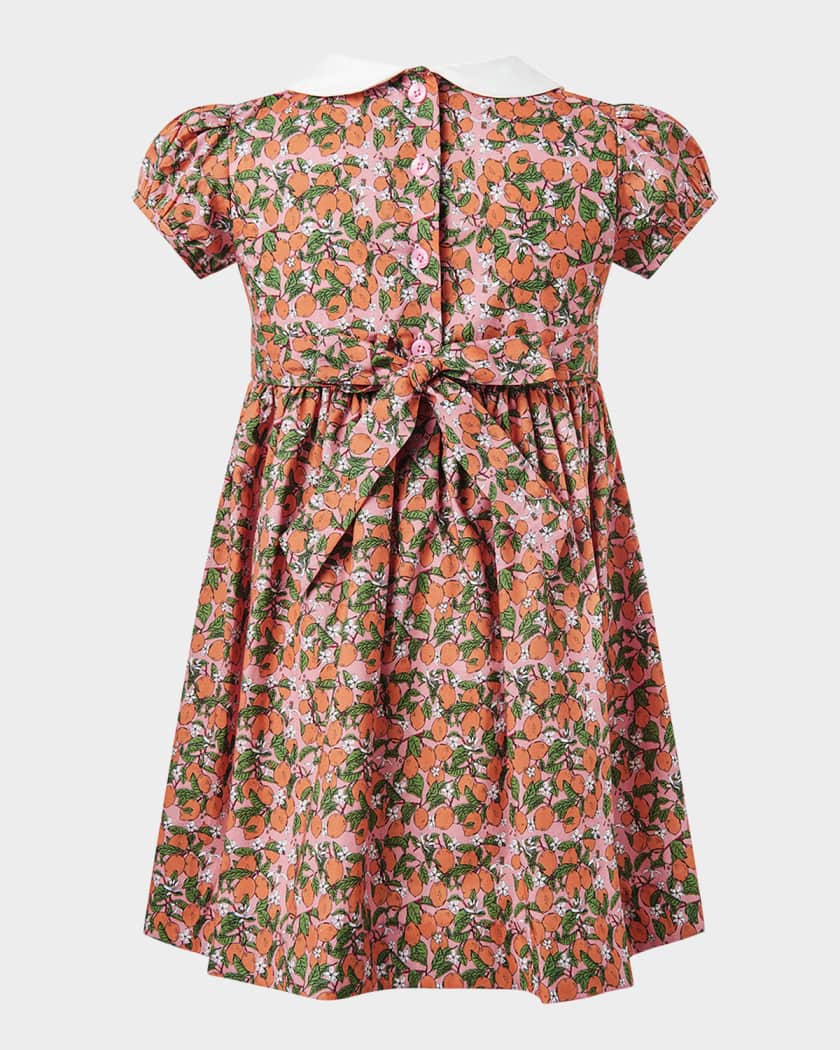 Girl's Clementine-Print A-Line Dress