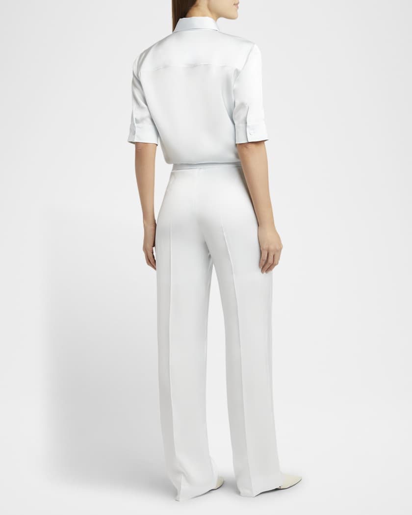 Jil Sander Relaxed Fluid Straight-Leg Pants | Neiman Marcus