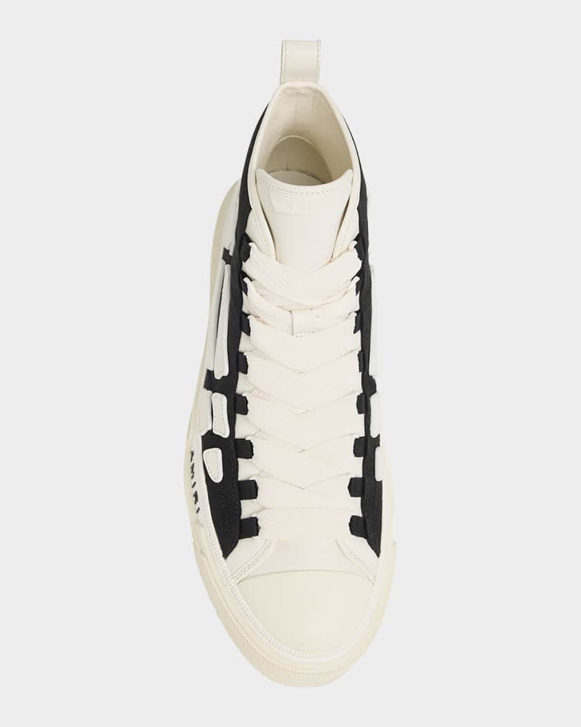 Men's Skel Court Canvas and Leather High-Top Sneakers