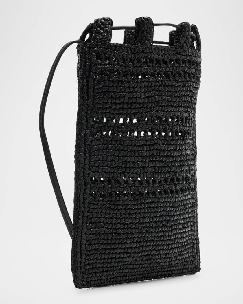 Loewe Drawstring Pocket Crossbody Bag in Raffia | Neiman Marcus