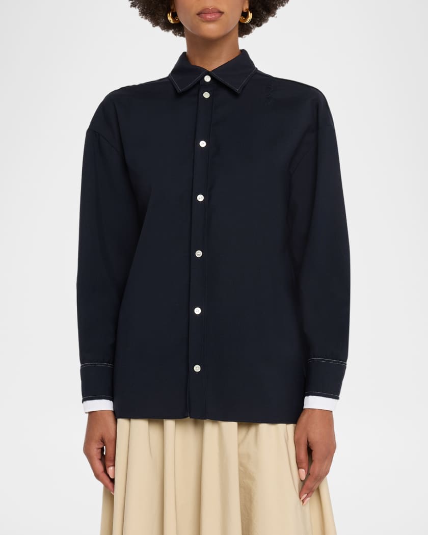 【送料 関税込】 MARNI MARNI STITCHING BACK CONTRASTING SHIRT MARNI STITCHING BACK CONTRASTING WOOL SHIRT CUMU0278QS