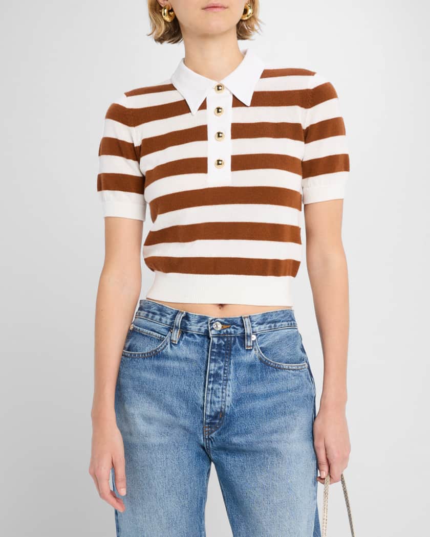 The Bold Stripe Polo Sweater