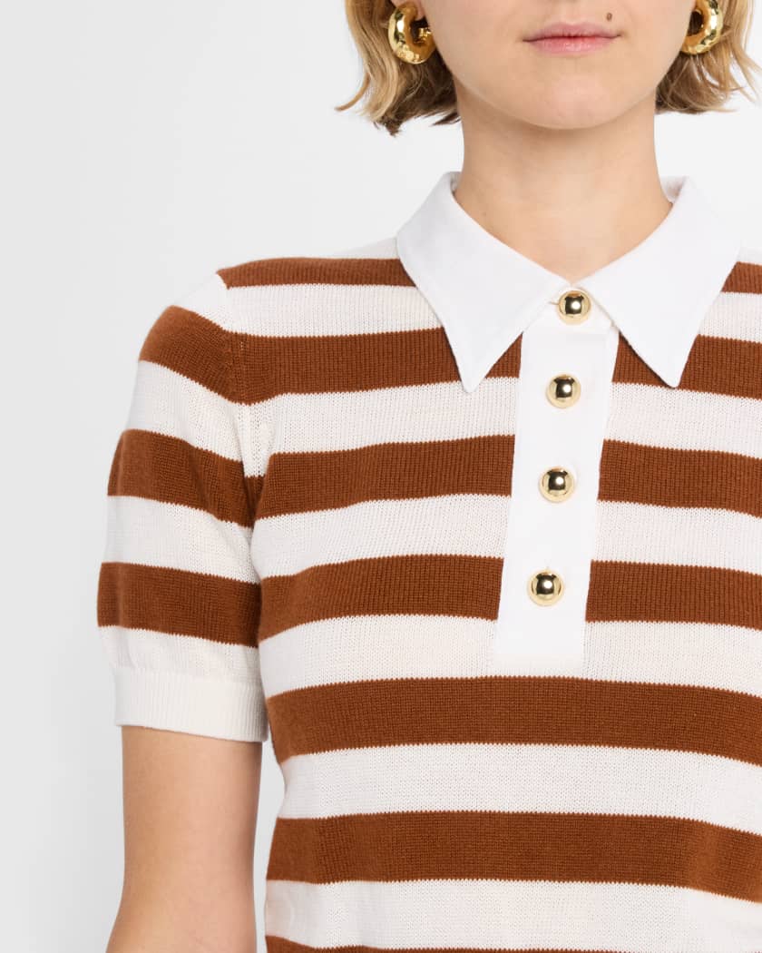 The Bold Stripe Polo Sweater
