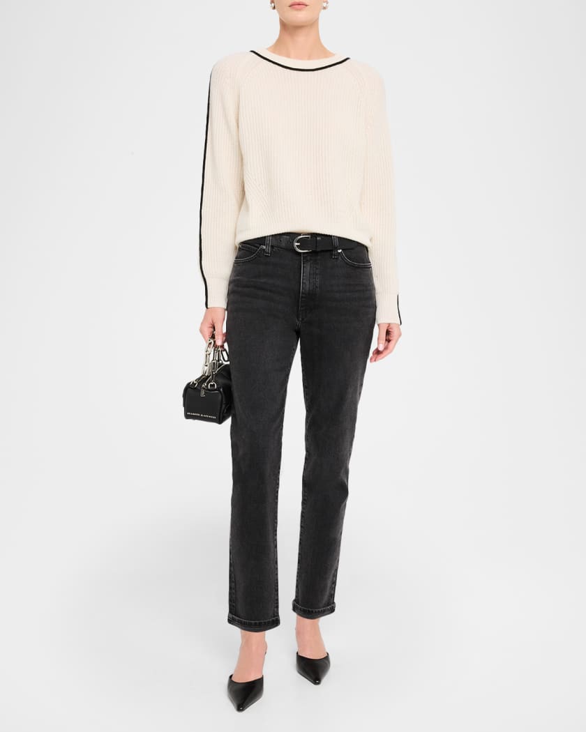 ボトムスその他 Frame The Borrowed jeans in black FRAME The Borrowed Straight-Leg Jeans | Neiman Marcus