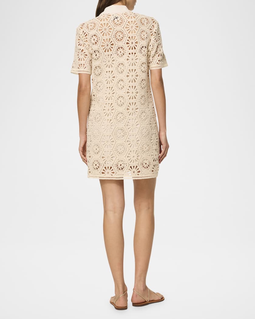 Carmel Summer Crochet Mini Dress