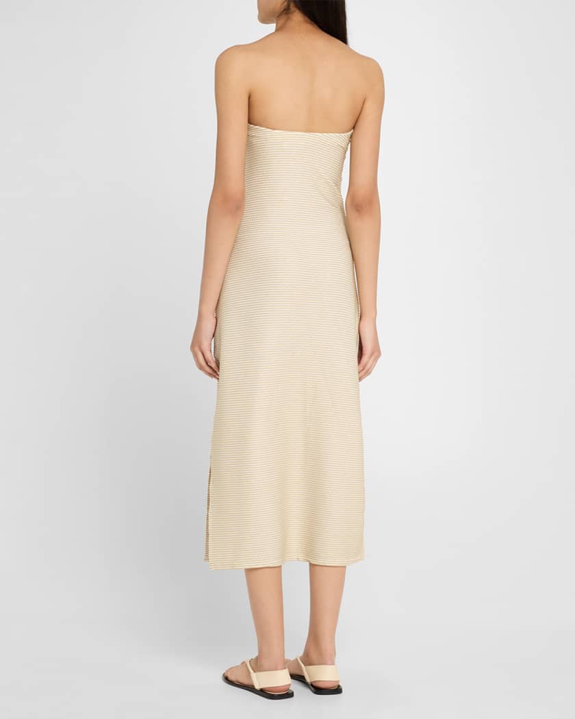 Scallop Nava Strapless Midi Dress