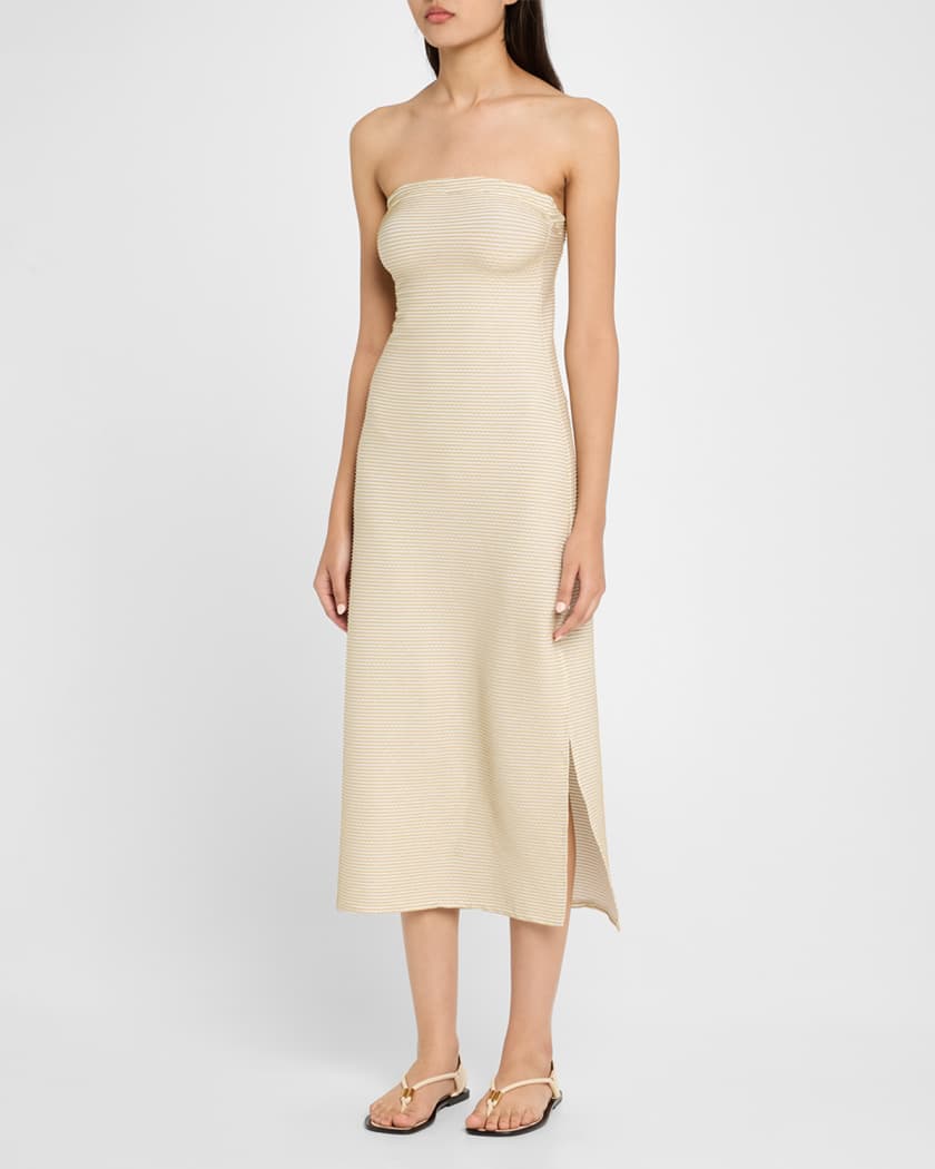 Scallop Nava Strapless Midi Dress