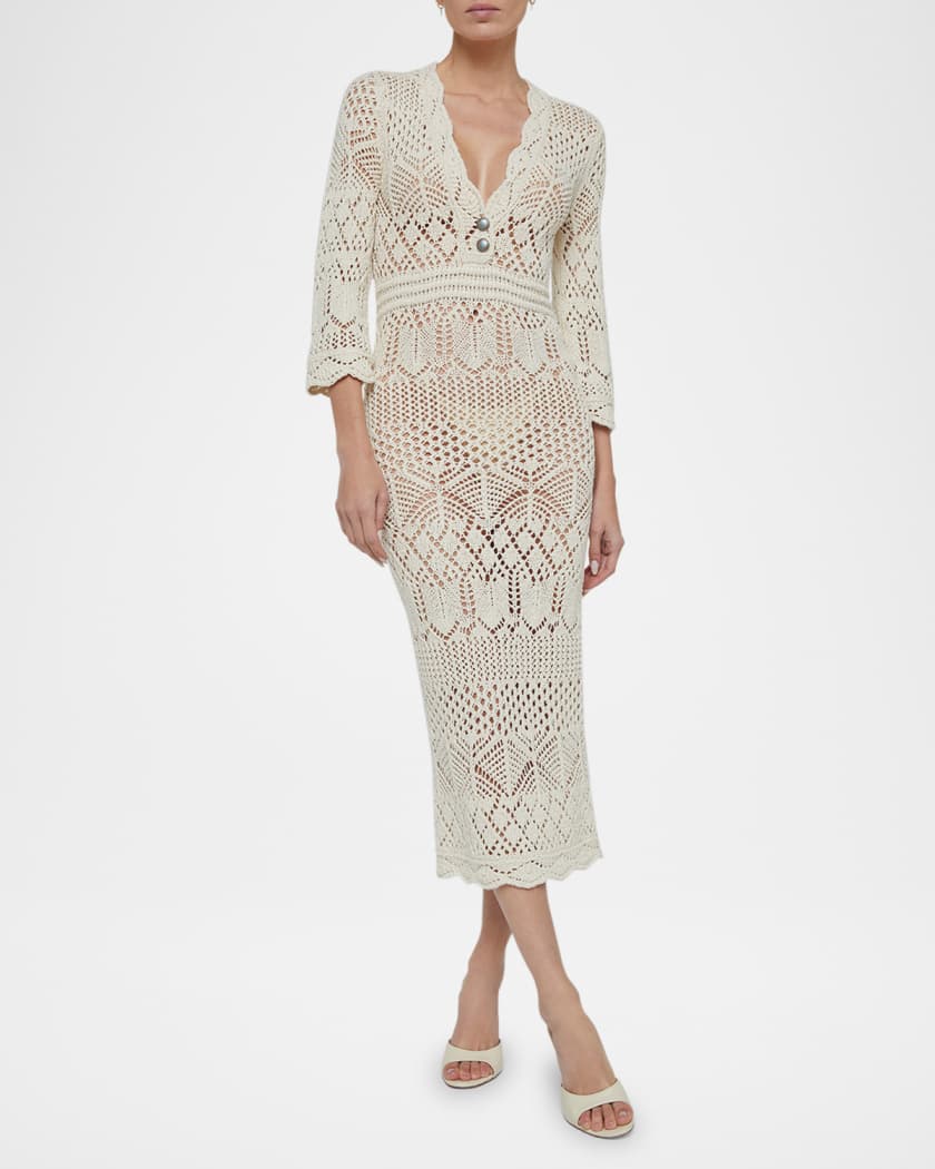 Doive Pointelle Midi Dress