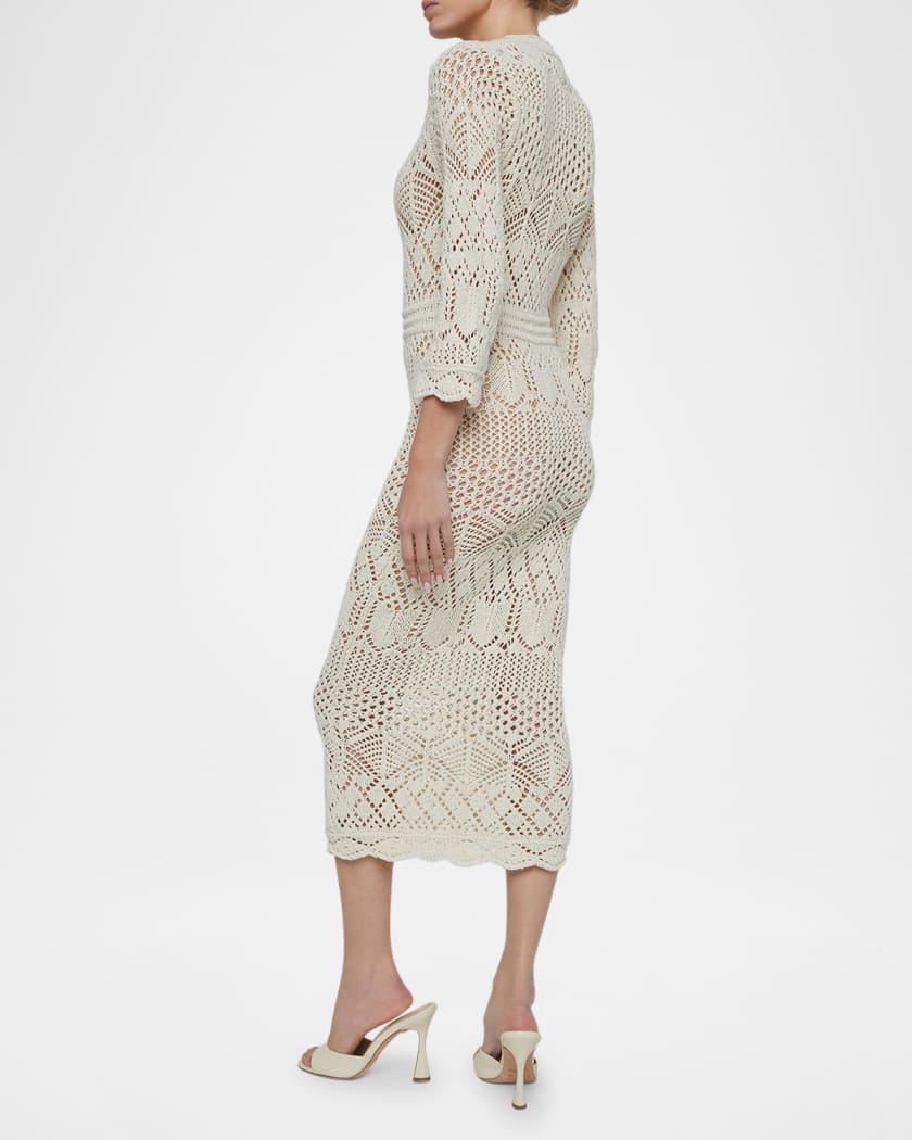 Doive Pointelle Midi Dress