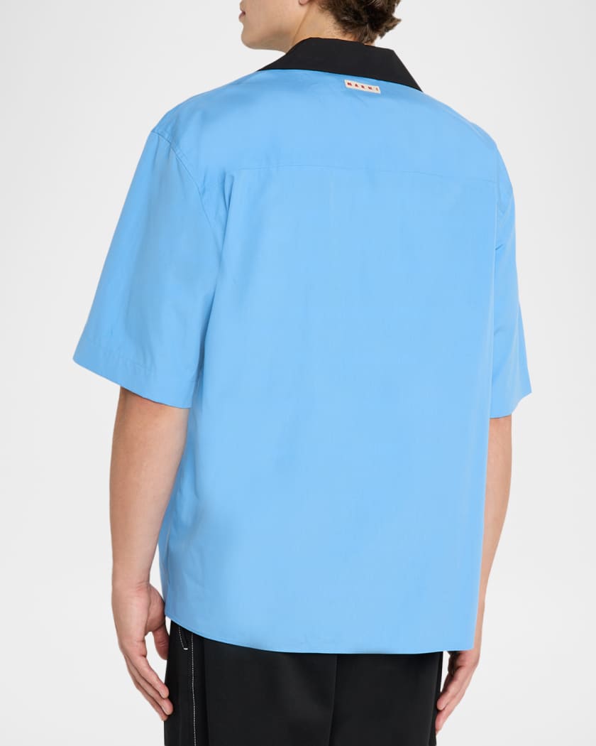 【MARNI】Striped Shirt Opal Marni Stripe Print Cotton Button-up Shirt In Opal | ModeSens