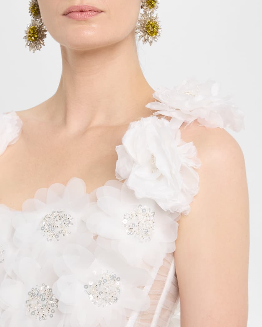 Rosalie Sequin-Embellished Applique Mini Dress