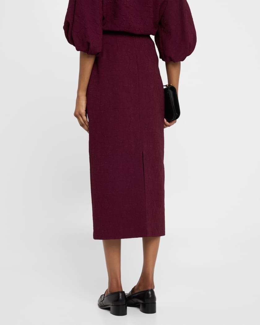 Lafayette 148 New York Straight Jacquard Midi Skirt | Neiman Lafayette 148 New York Straight Jacquard Midi Skirt | Neiman