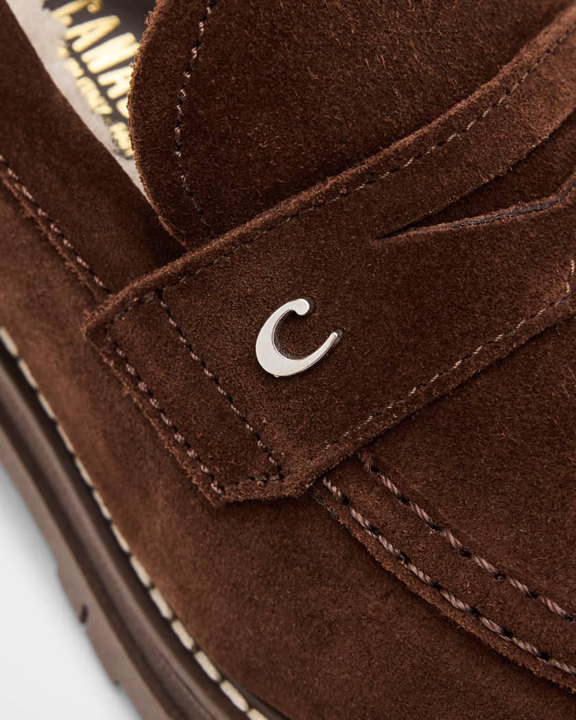 Donny Suede Platform Penny Loafers