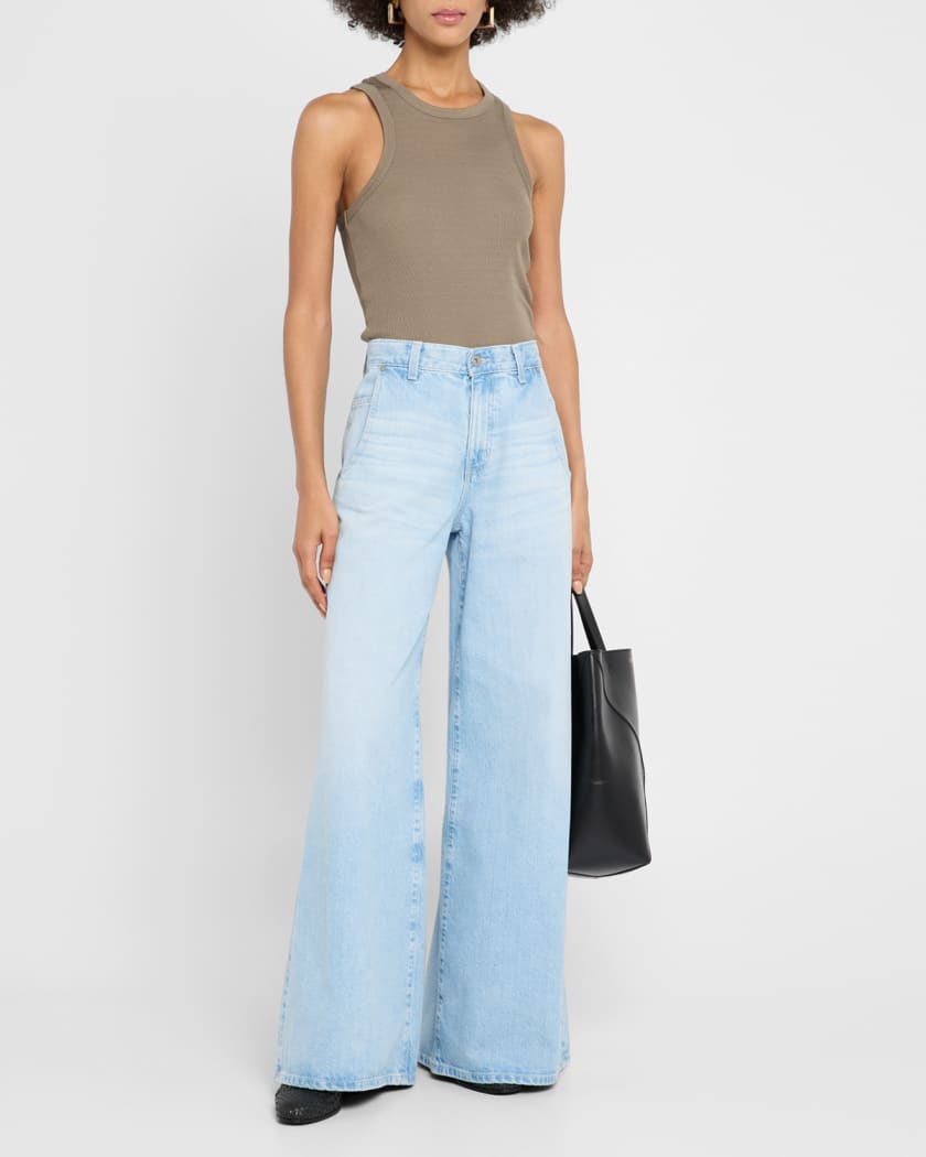 Posey Mid-Rise Super-Wide Jeans