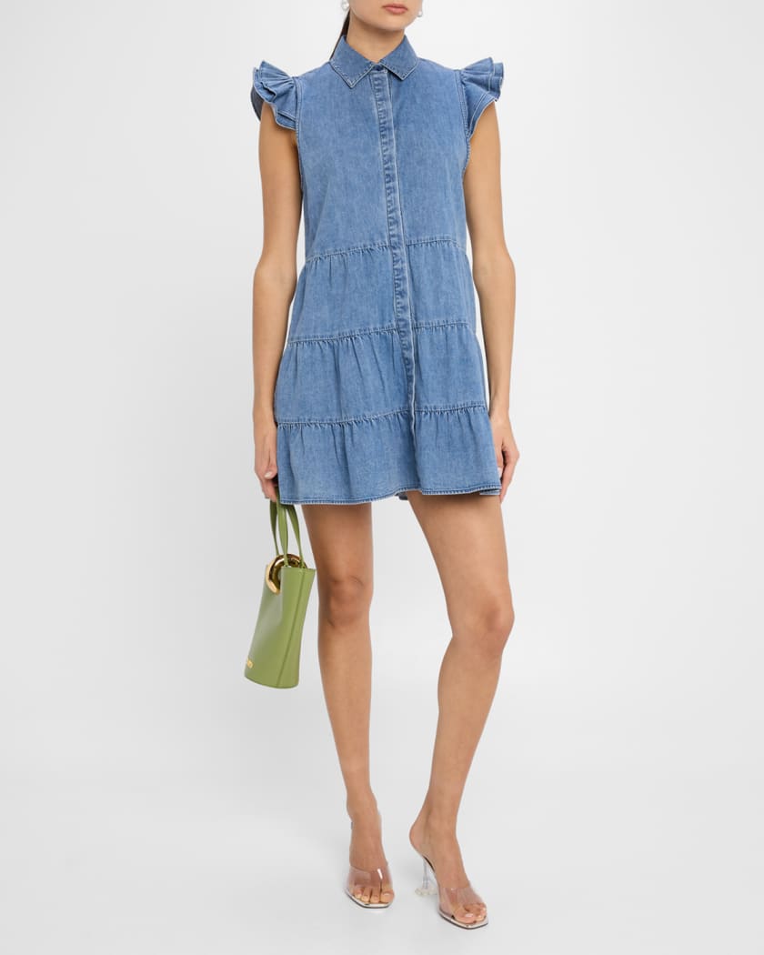 Jem Denim Tiered Mini Dress