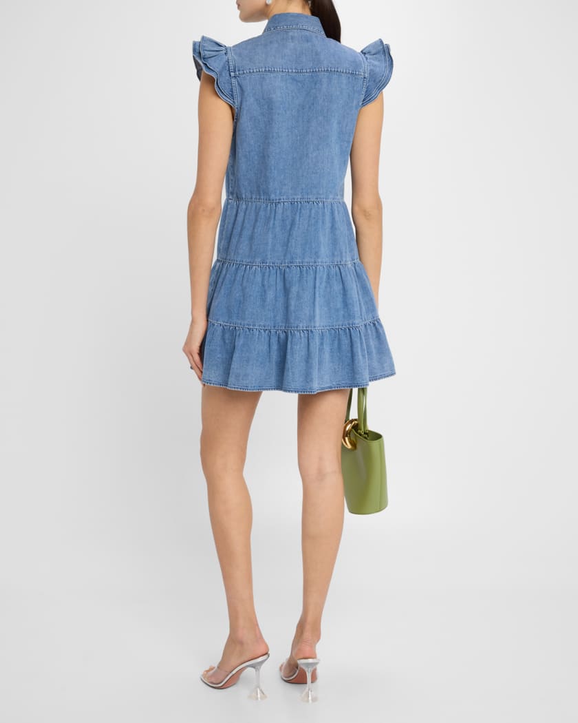 Jem Denim Tiered Mini Dress
