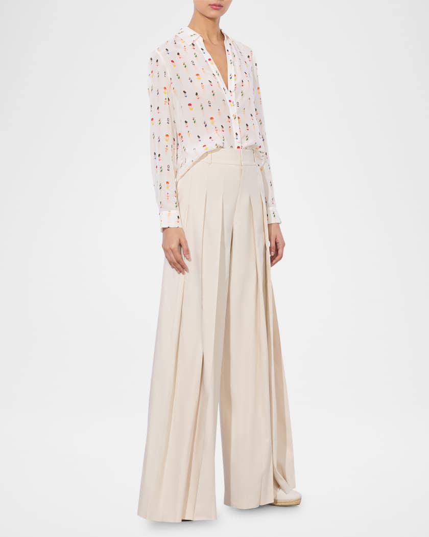 Beach Club Eloise Button-Front Blouse
