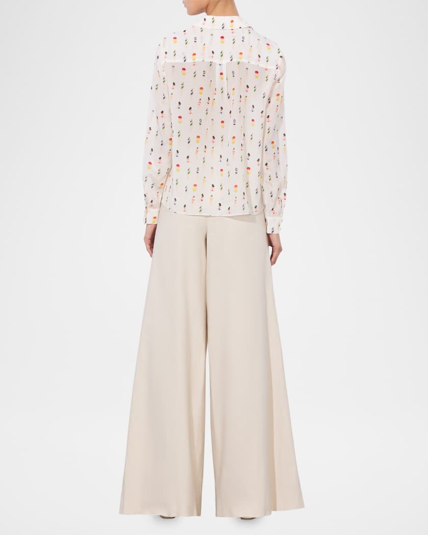 Beach Club Eloise Button-Front Blouse
