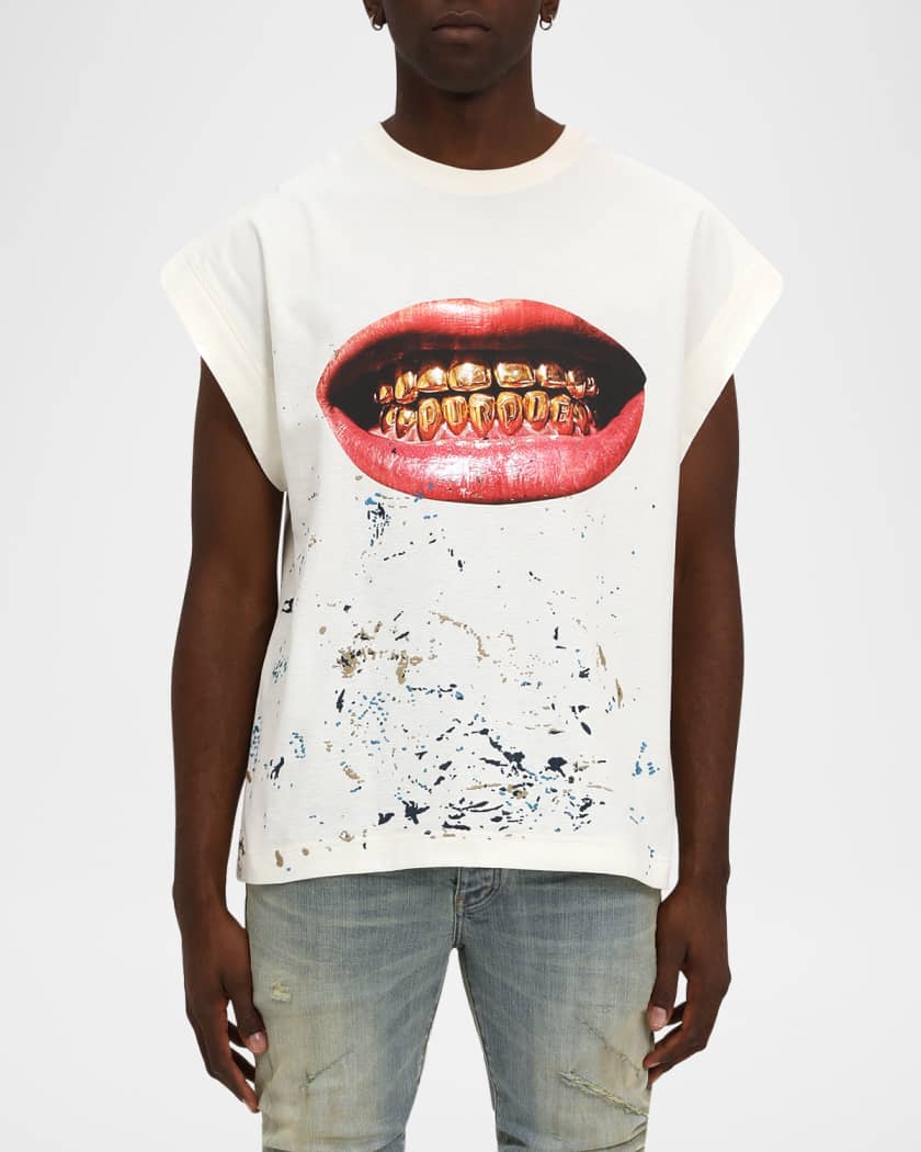 Men's Sleeveless Graphic Print Top 