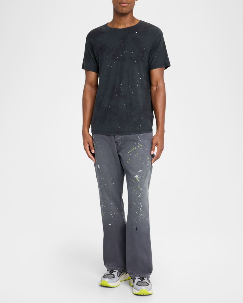Men's Embellished Paint Carpenter Jeans