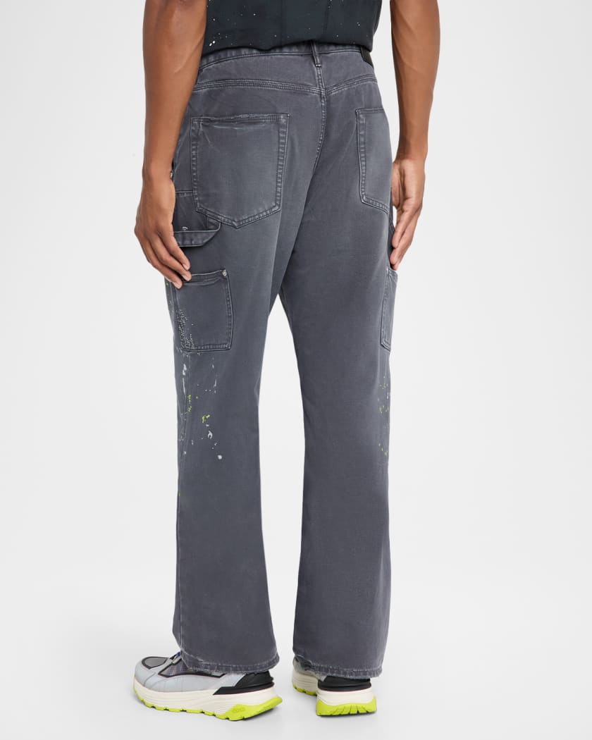 Men's Embellished Paint Carpenter Jeans