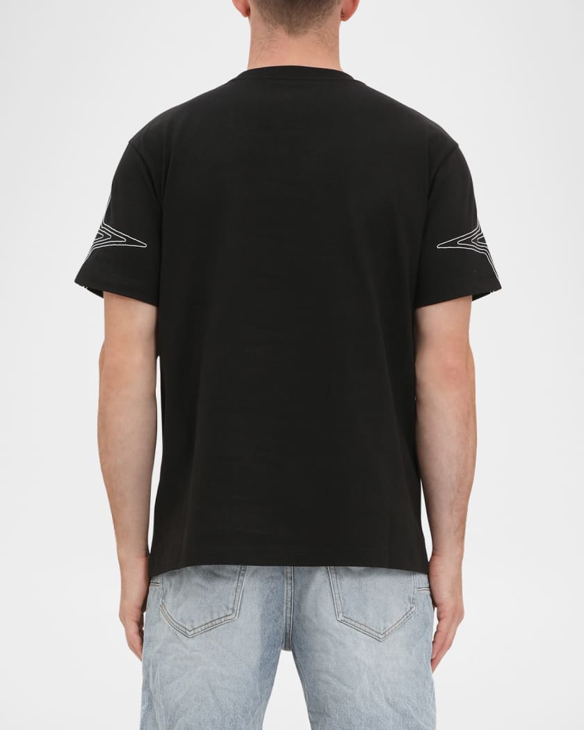 Men's Embroidered Logo-Print Jersey Tee