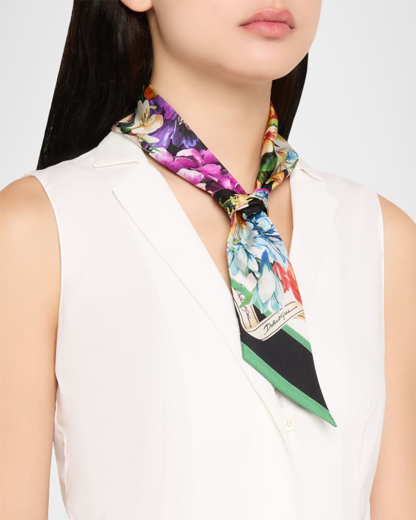 スカーフ Dolce & Gabbana FW25 Floral print scarf (FN090RGDC7C HS5PC) FN090RGDCWD_HH5KT_0.jpg
