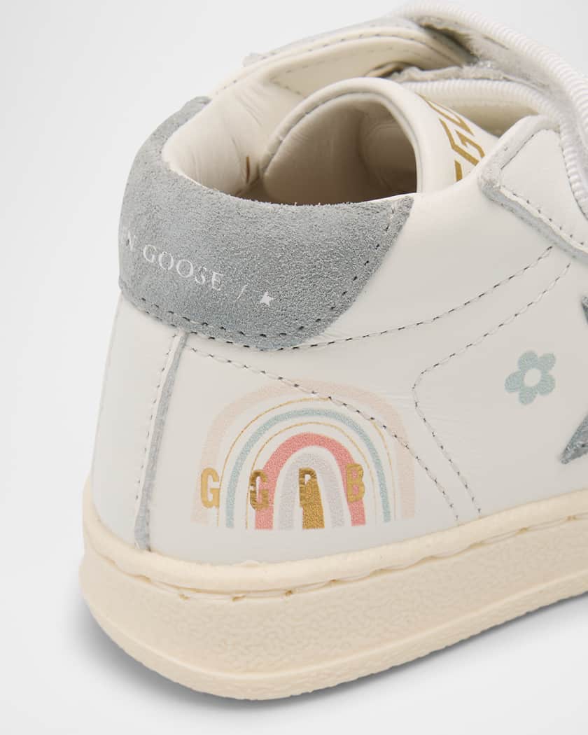 Girl's June Leather Pastel Drawing Sneakers, Baby/Toddler