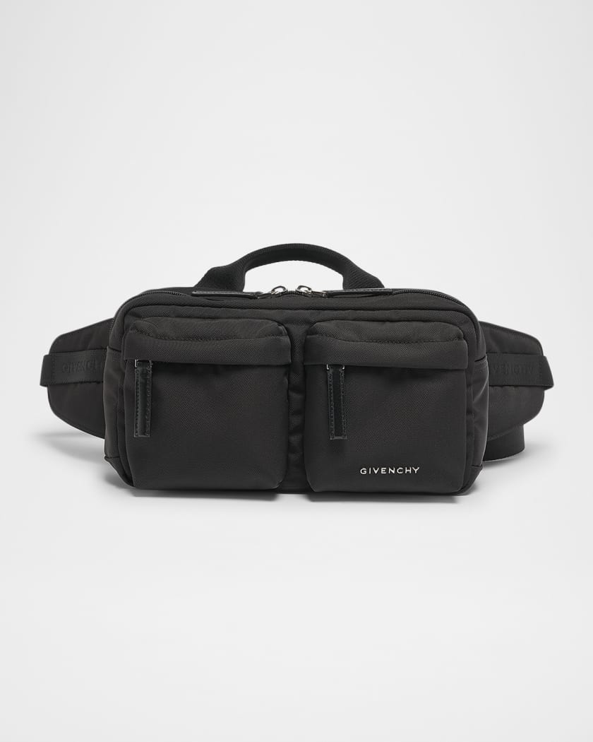 【GIVENCHY】 Logo Nylon Belt Bag Givenchy - Logo-Jacquard Nylon Belt Bag - Men - Black Givenchy