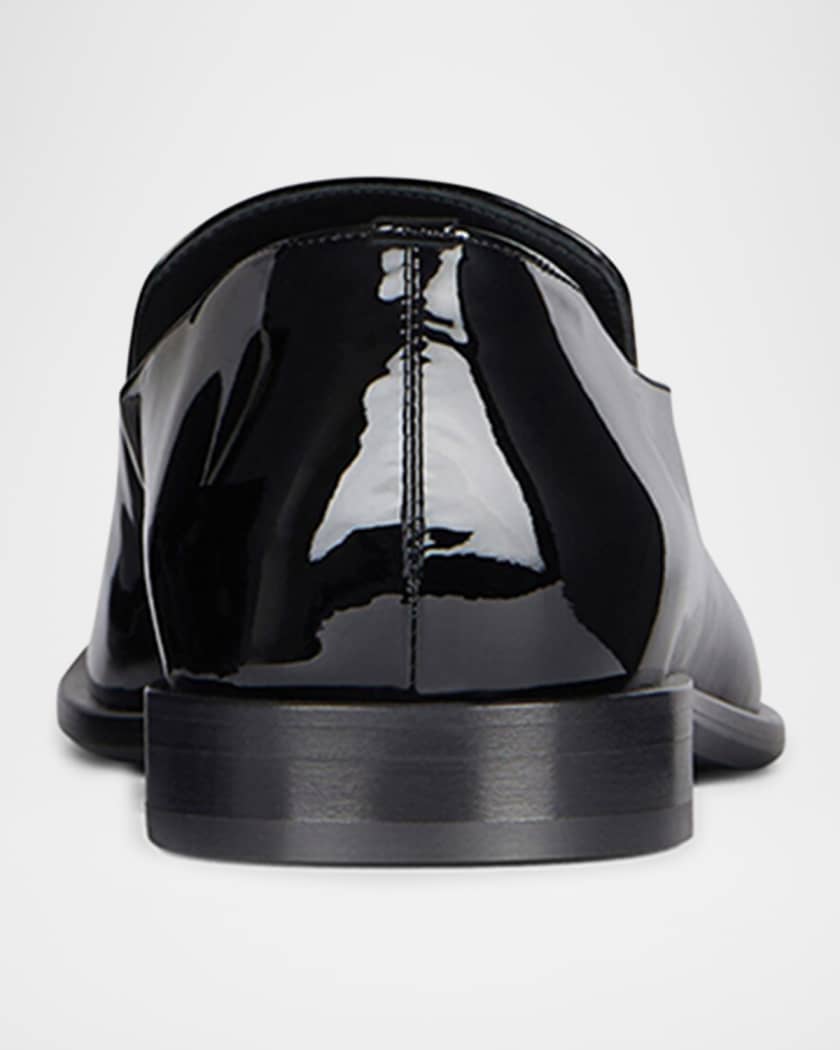 Men's Patent Leather Label Loafers